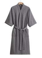 Kimono Kaki | Peignoir d'Or Gris / M (155 - 165 cm)