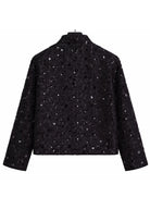 Kimono Noir Paillette | Peignoir d'Or