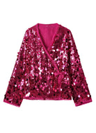 Kimono Paillettes | Peignoir d'Or Fuchsia / XS