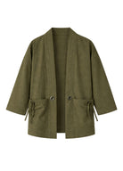 Kimono Vert Olive | Peignoir d'Or