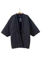 Manteau Kimono Noir | Peignoir d'Or Carreaux / M