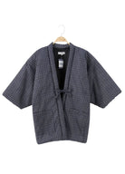 Manteau Kimono Noir | Peignoir d'Or Gris Clair / M