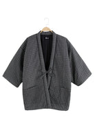 Manteau Kimono Noir | Peignoir d'Or Gris Foncé / M