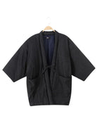 Manteau Kimono Noir | Peignoir d'Or Noir Clair / M