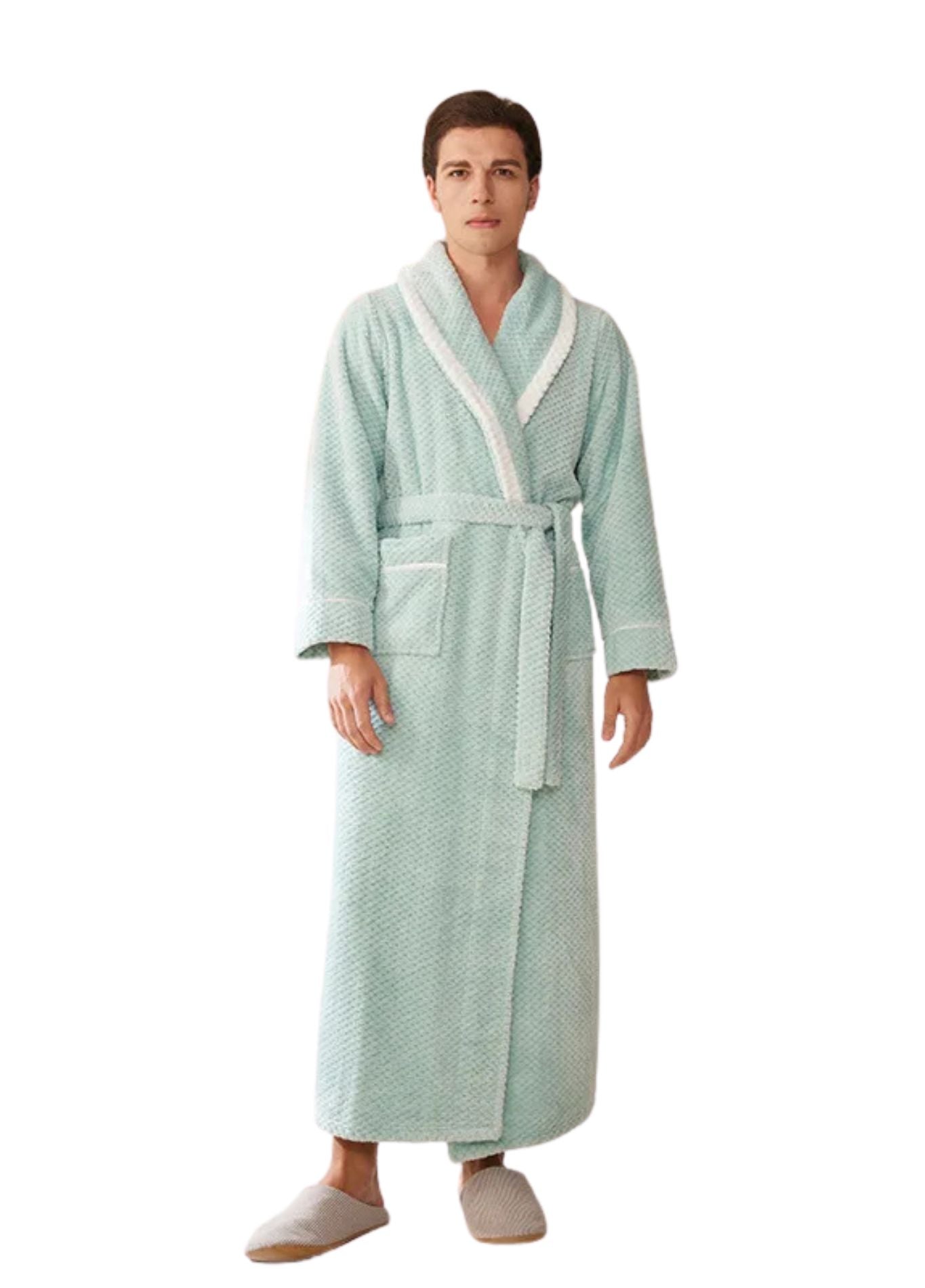 Peignoir Bain | Peignoir d'Or Vert Menthe Pastel / M