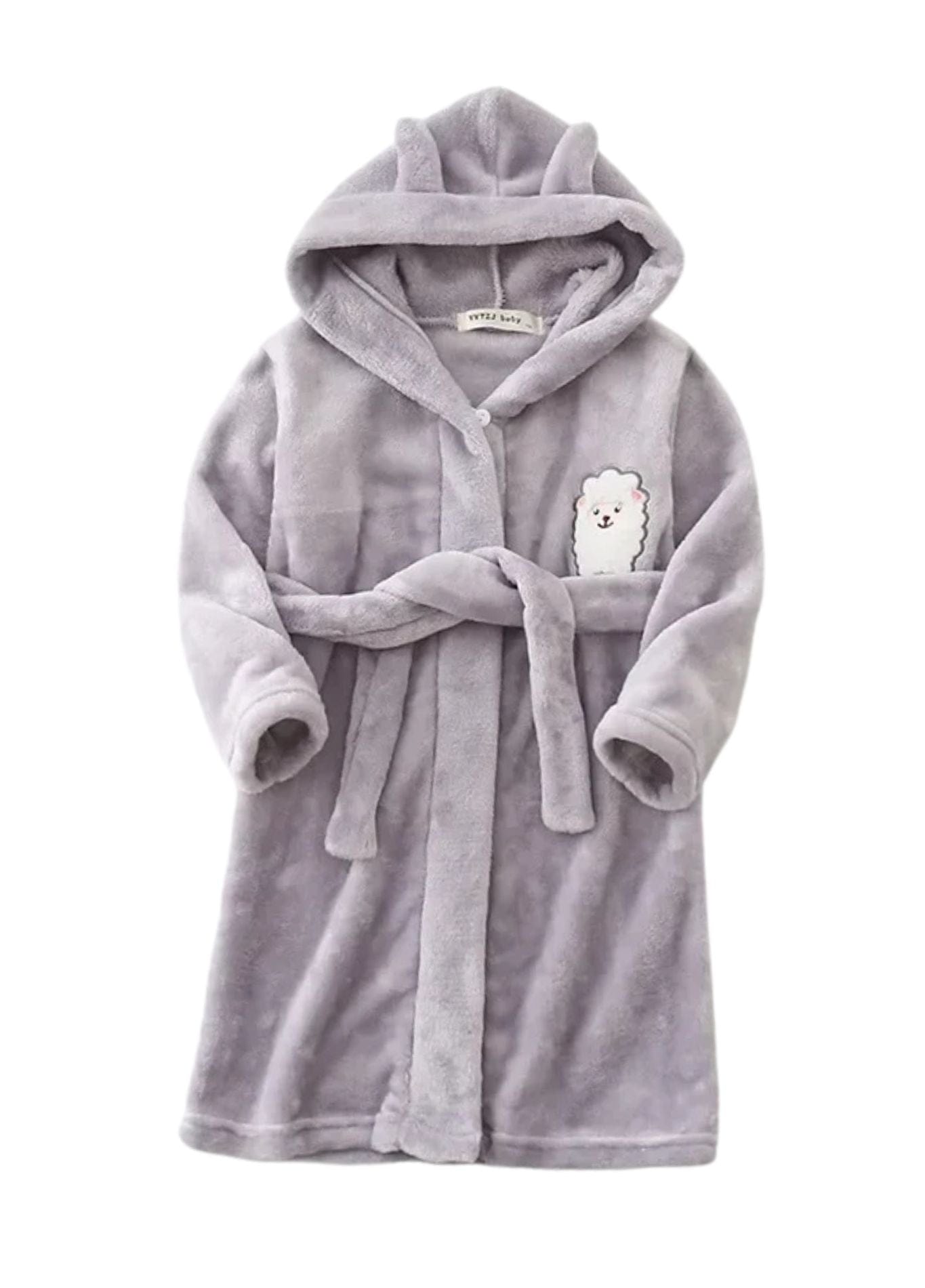 Peignoir Brodé Enfant | Peignoir d'Or Gris / 18 - 24 mois (80 - 90 cm)