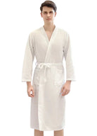 Peignoir Court Homme | Peignoir d'Or Blanc / M
