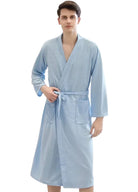 Peignoir Court Homme | Peignoir d'Or Bleu Ciel / M