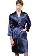 Peignoir Court Homme Satin | Peignoir d'Or