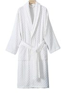 Peignoir de Bain Femme en Éponge | Peignoir d'Or Blanc / M