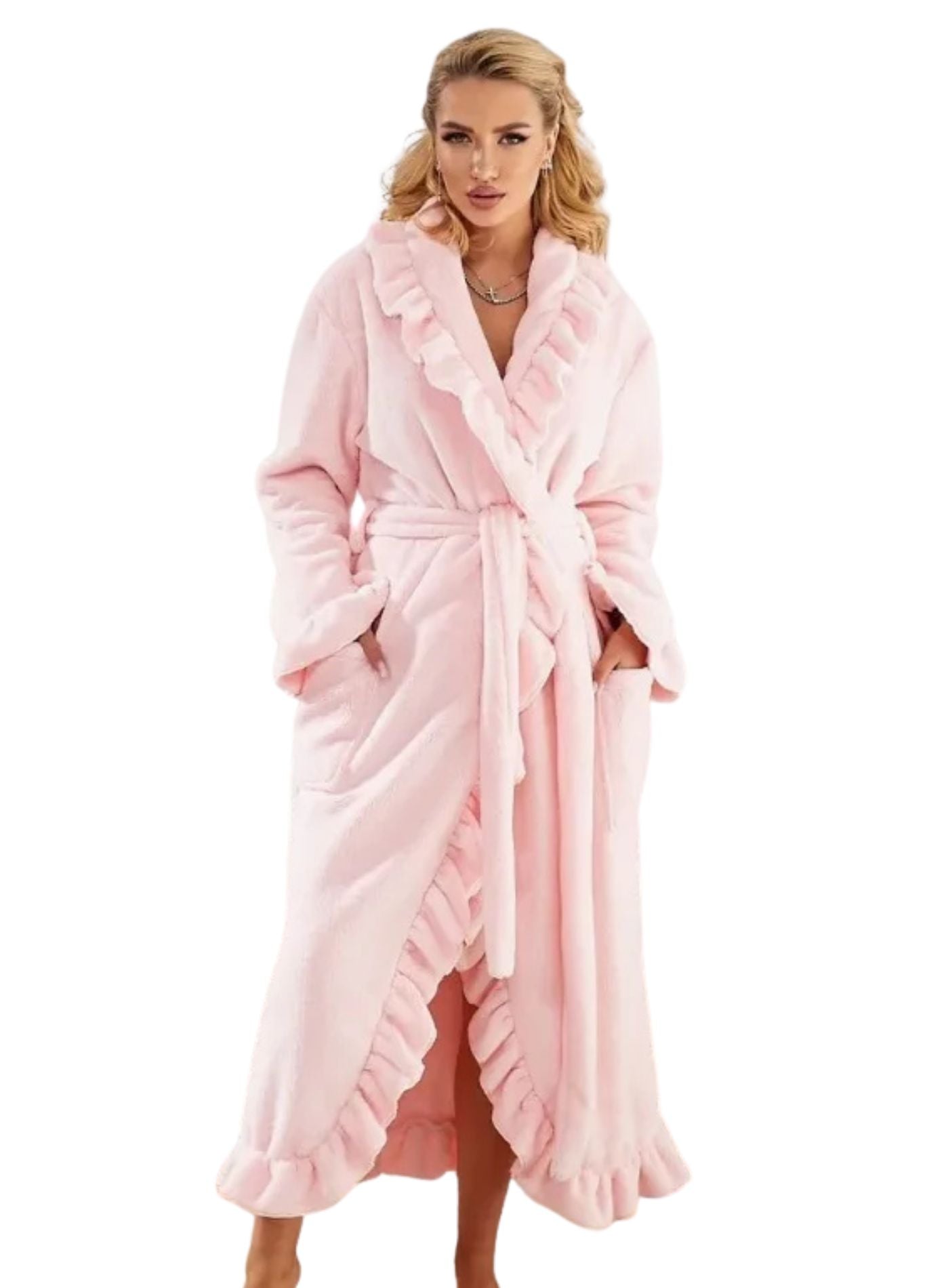 Peignoir de Bain Femme Luxe | Peignoir d'Or Rose / S