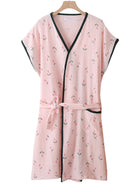 Peignoir de Bain Femme Manches Courtes | Peignoir d'Or Rose / L
