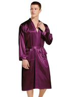 Peignoir en Satin Homme | Peignoir d'Or Mauve / S