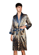 Peignoir en Soie Homme | Peignoir d'Or Gris Bronze / M