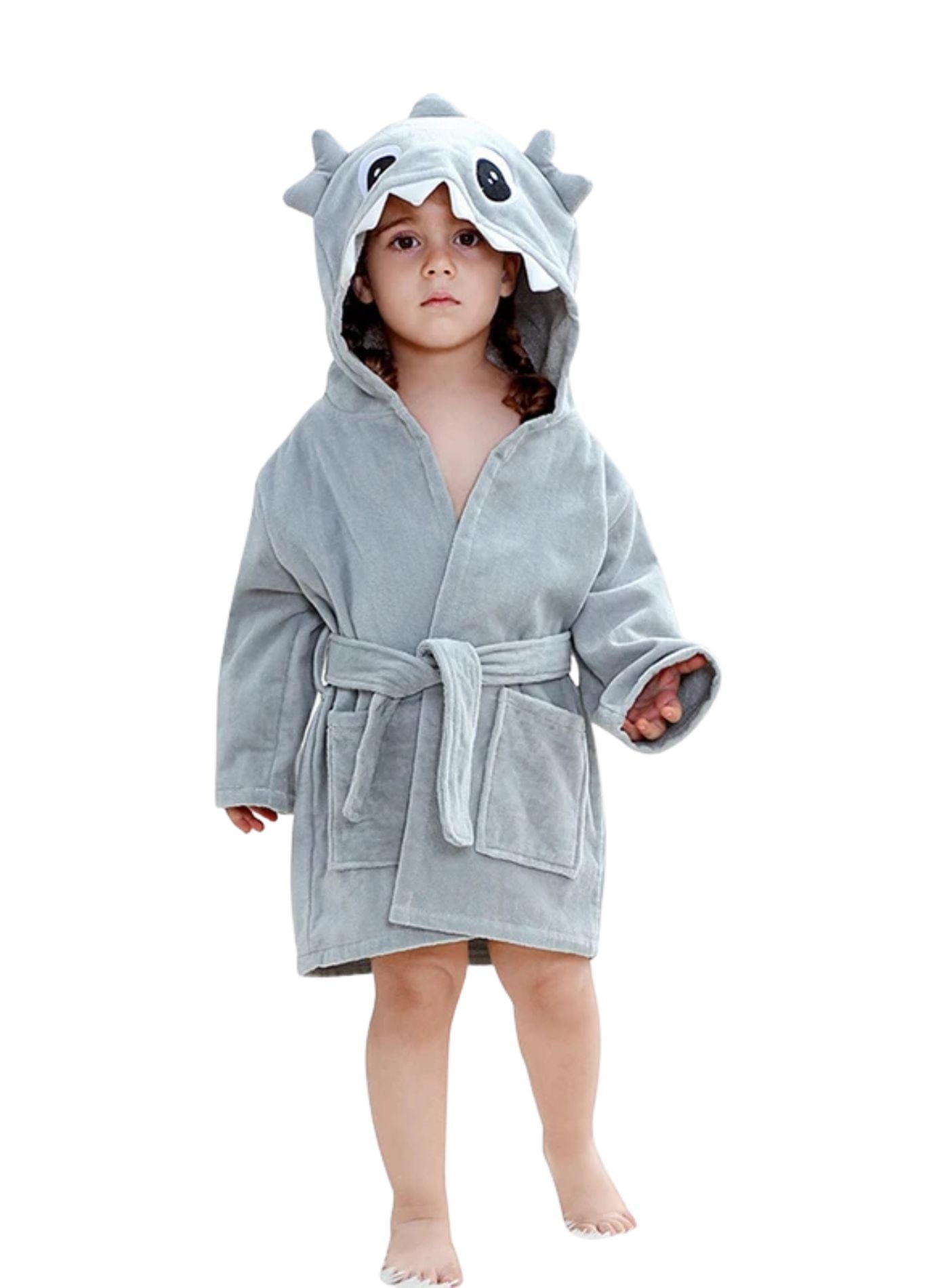 Peignoir Enfant 4 ans | Peignoir d'Or Requin Gris / 1 - 3 ans (≈ 80 - 100 cm)