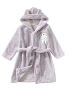 Peignoir Enfant Brodé | Peignoir d'Or Gris / 2 ans (85 - 95 cm)