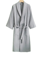 Peignoir Femme 100 Coton | Peignoir d'Or Gris / M