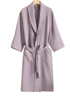Peignoir Femme 100 Coton | Peignoir d'Or Lavende / M