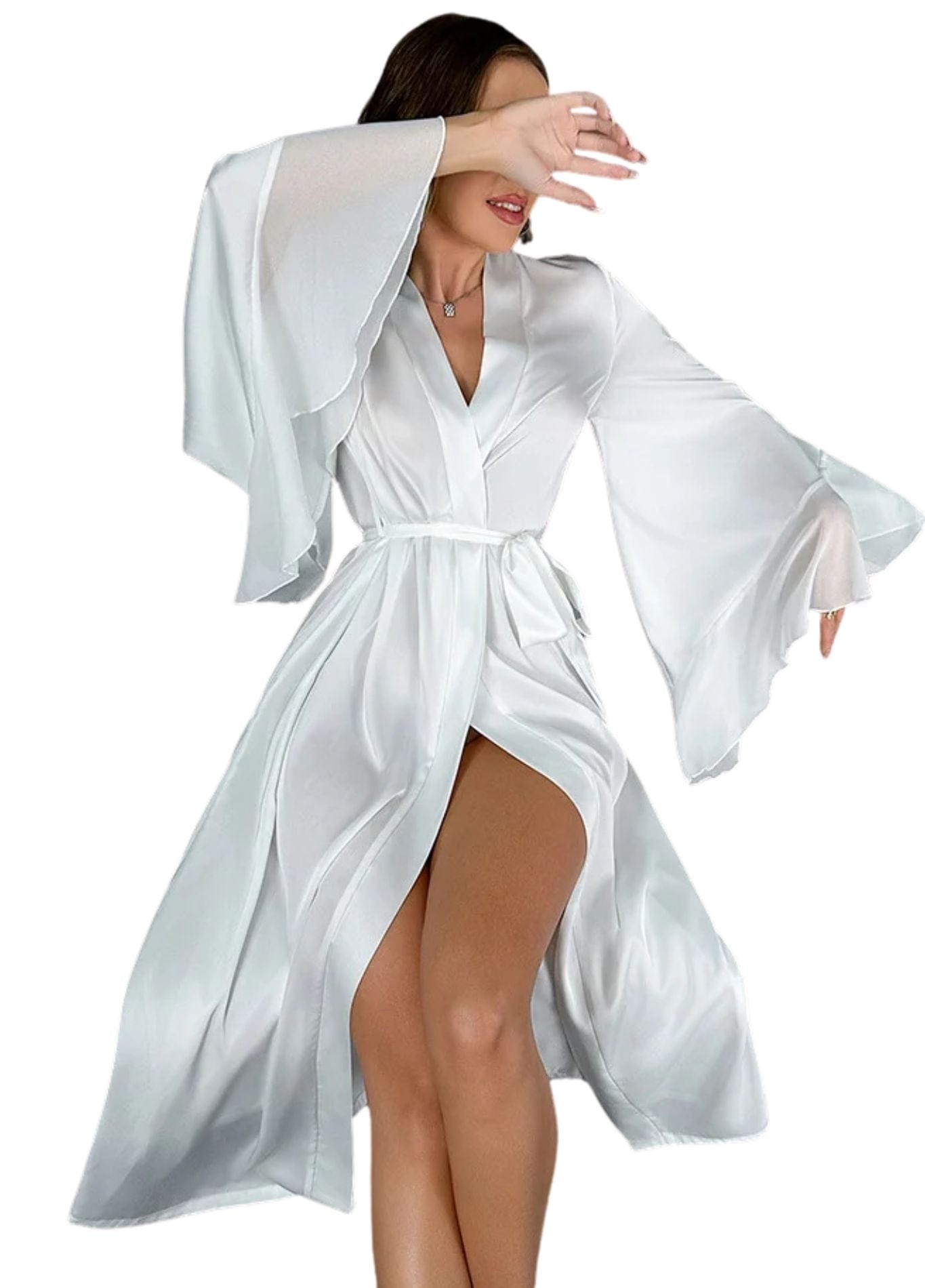 Peignoir Femme Mariage | Peignoir d'Or Blanc / S