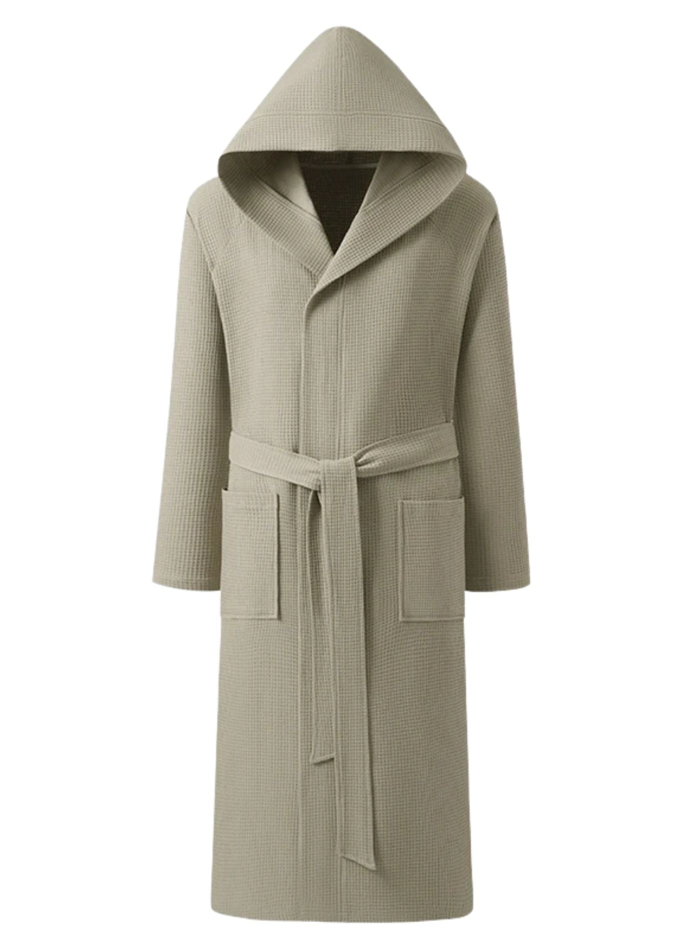 Peignoir Homme Capuche Luxe | Peignoir d'Or Beige Sable / L