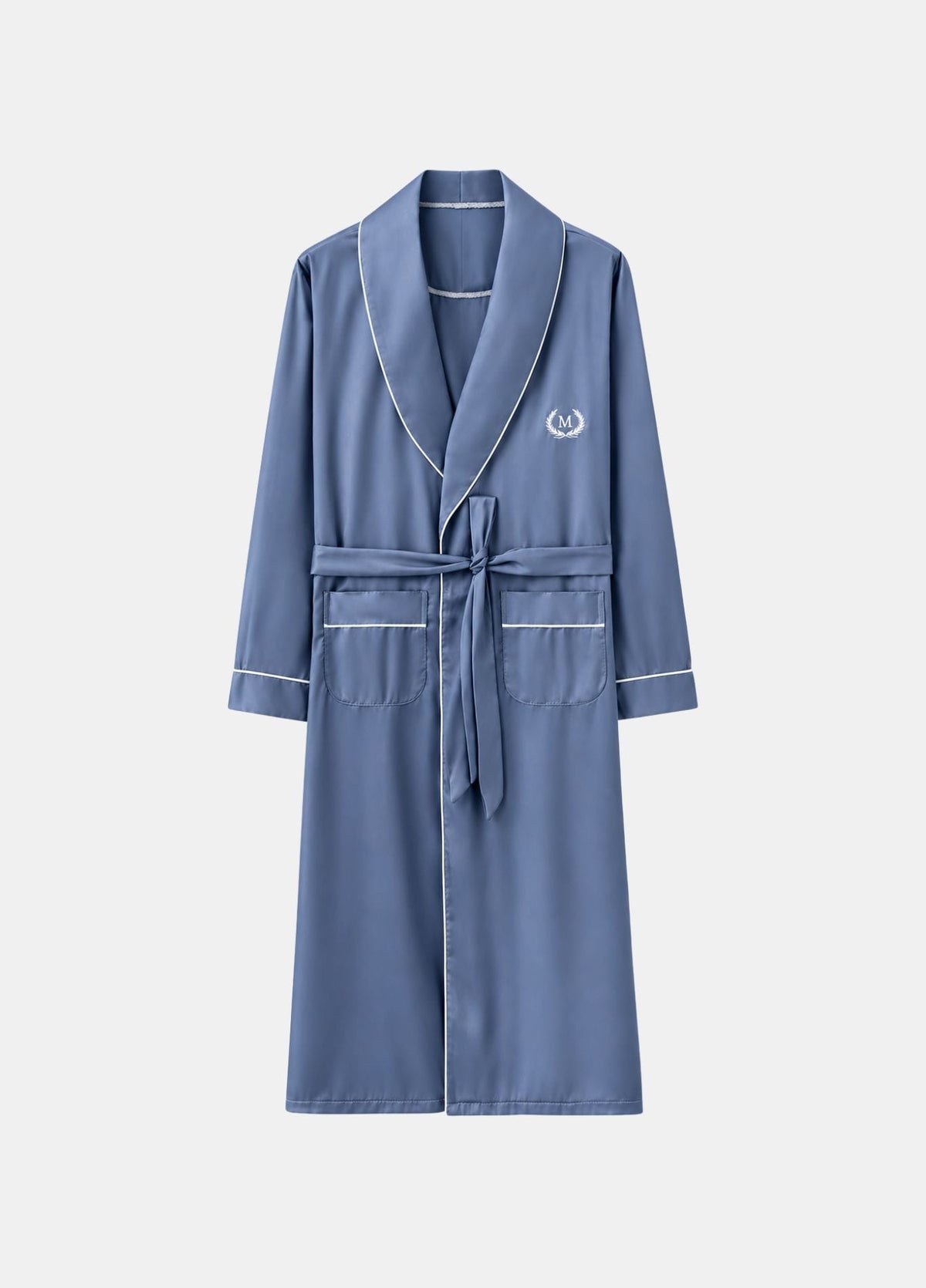 Peignoir Homme Été | Peignoir d'Or Bleu Acier / 4XL