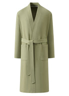 Peignoir Homme Nid d'Abeille | Peignoir d'Or Vert Sauge Doux / L