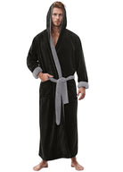 Peignoir Homme Noir | Peignoir d'Or Noir Gris / S