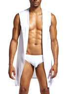 Peignoir Homme Sexy | Peignoir d'Or Blanc / S