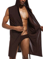 Peignoir Homme Sexy | Peignoir d'Or Brun Foncé / S