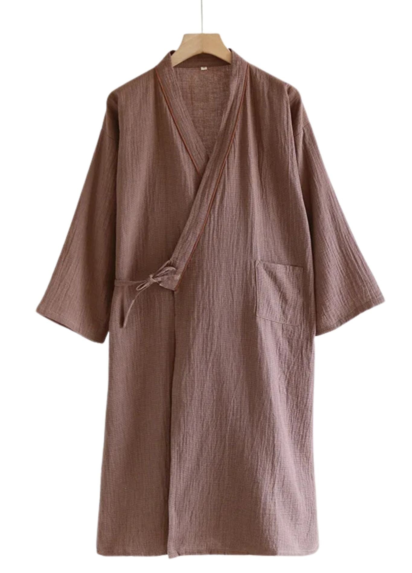 Peignoir Kimono Homme Coton | Peignoir d'Or Brun Rosé / M
