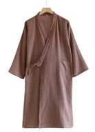 Peignoir Kimono Homme Coton | Peignoir d'Or Brun Rosé / M