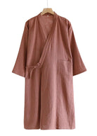 Peignoir Kimono Homme Coton | Peignoir d'Or Terre Cuite / M