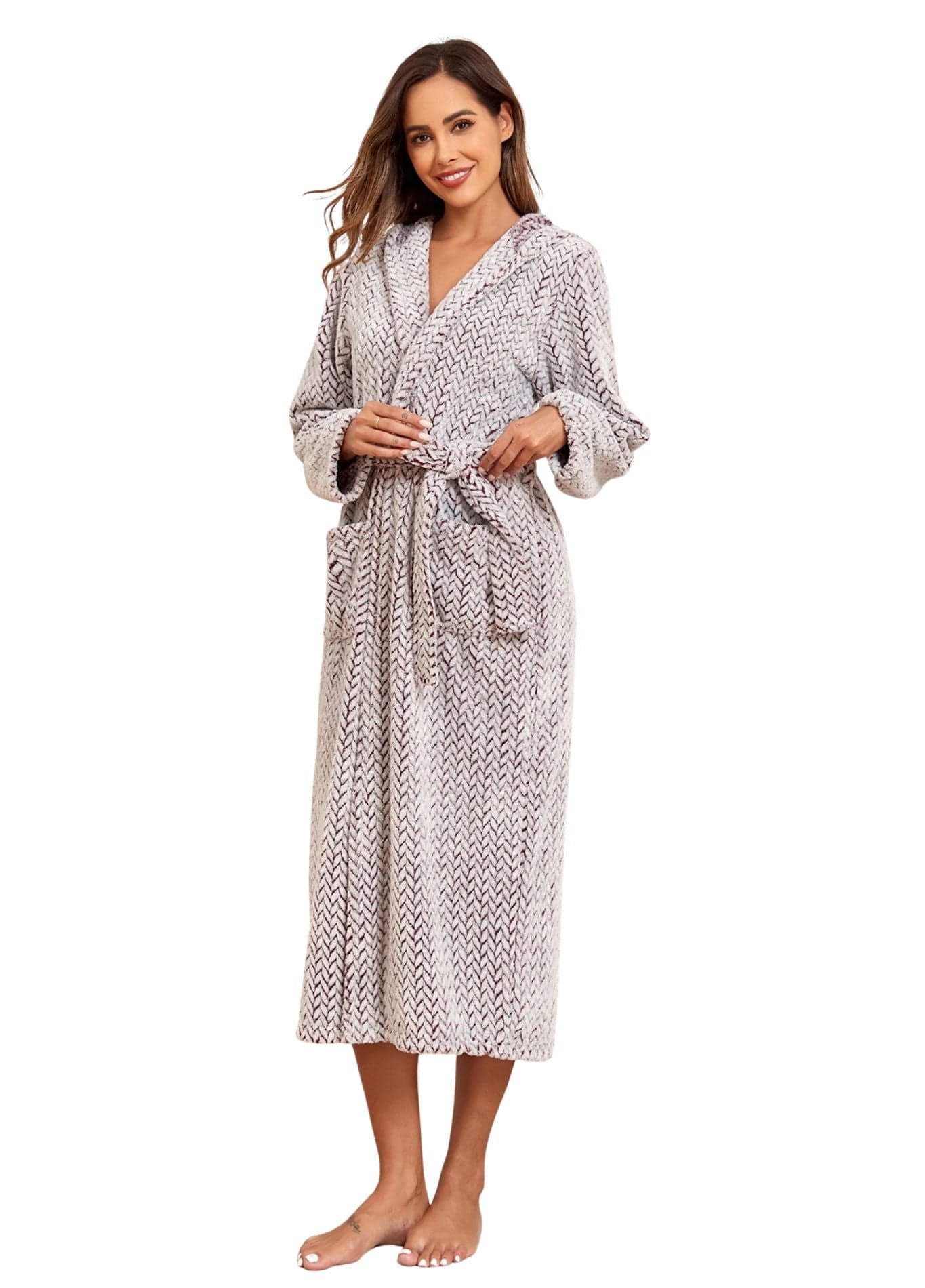 Peignoir Luxe pour Femme | Peignoir d'Or Élégance Tressée / S