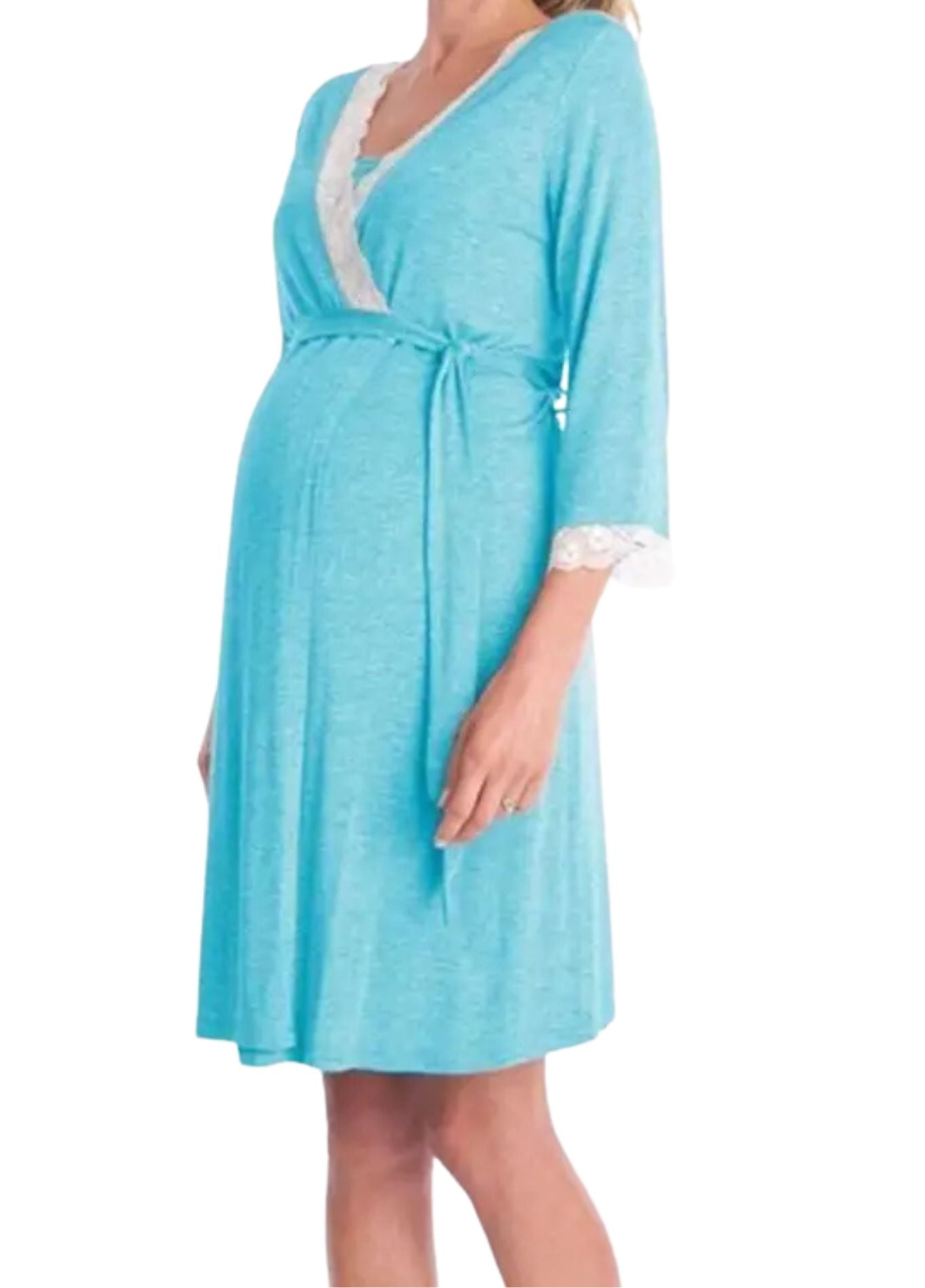 Peignoir Maternité | Peignoir d'Or S / Bleu Clair