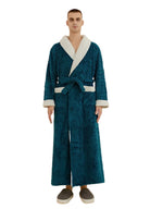 Peignoir Original pour Homme | Peignoir d'Or Bleu Vert Profond / M