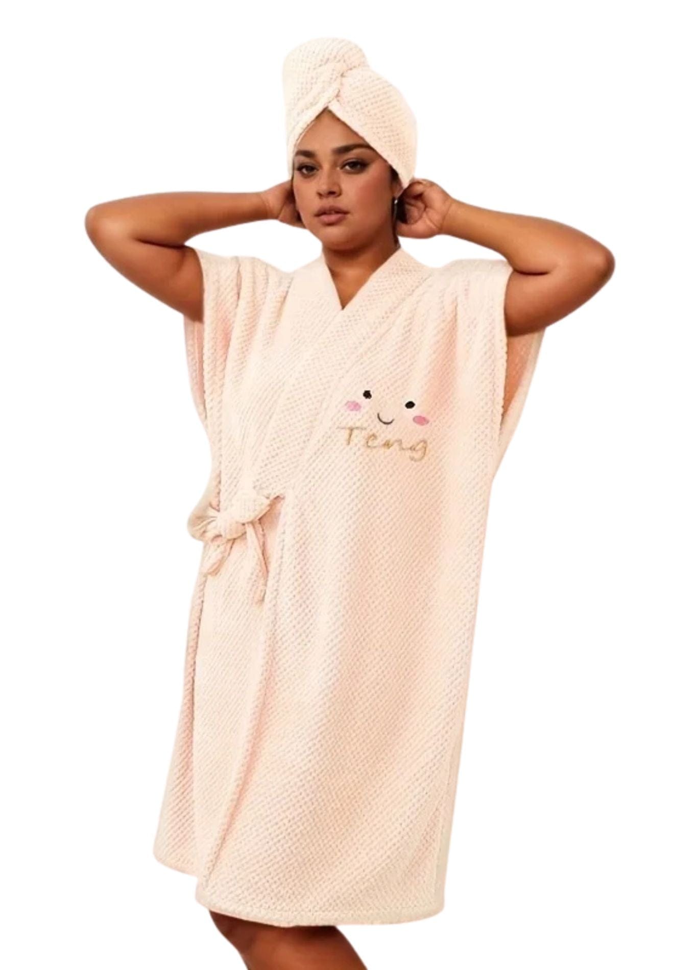 Peignoir Piscine Microfibre Femme | Peignoir d'Or Beige