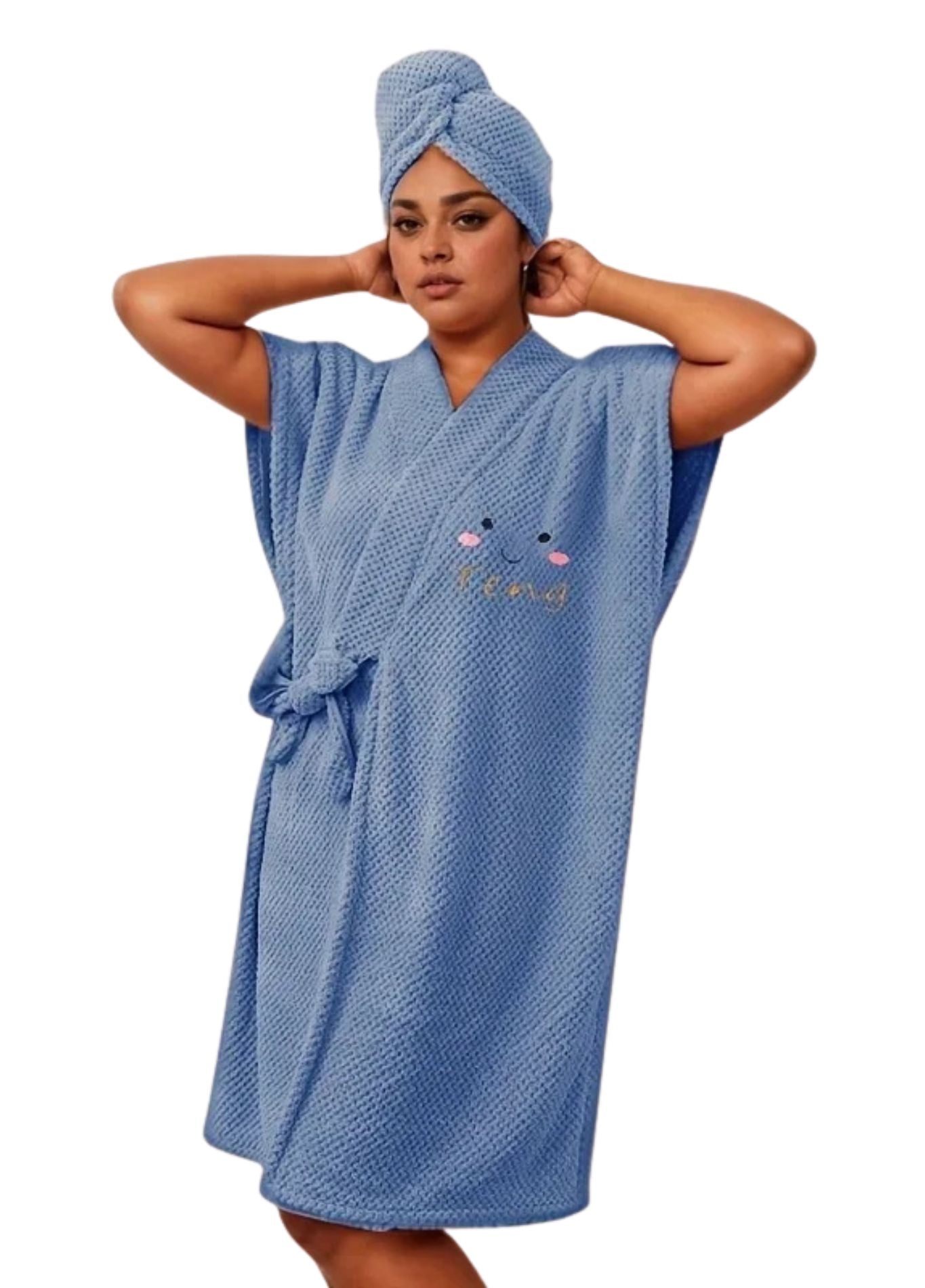 Peignoir Piscine Microfibre Femme | Peignoir d'Or Bleu