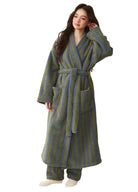 Peignoir Rayé | Peignoir d'Or Vert Bleu / M
