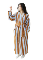 Peignoir Rayures | Peignoir d'Or Caramel Bleu / M