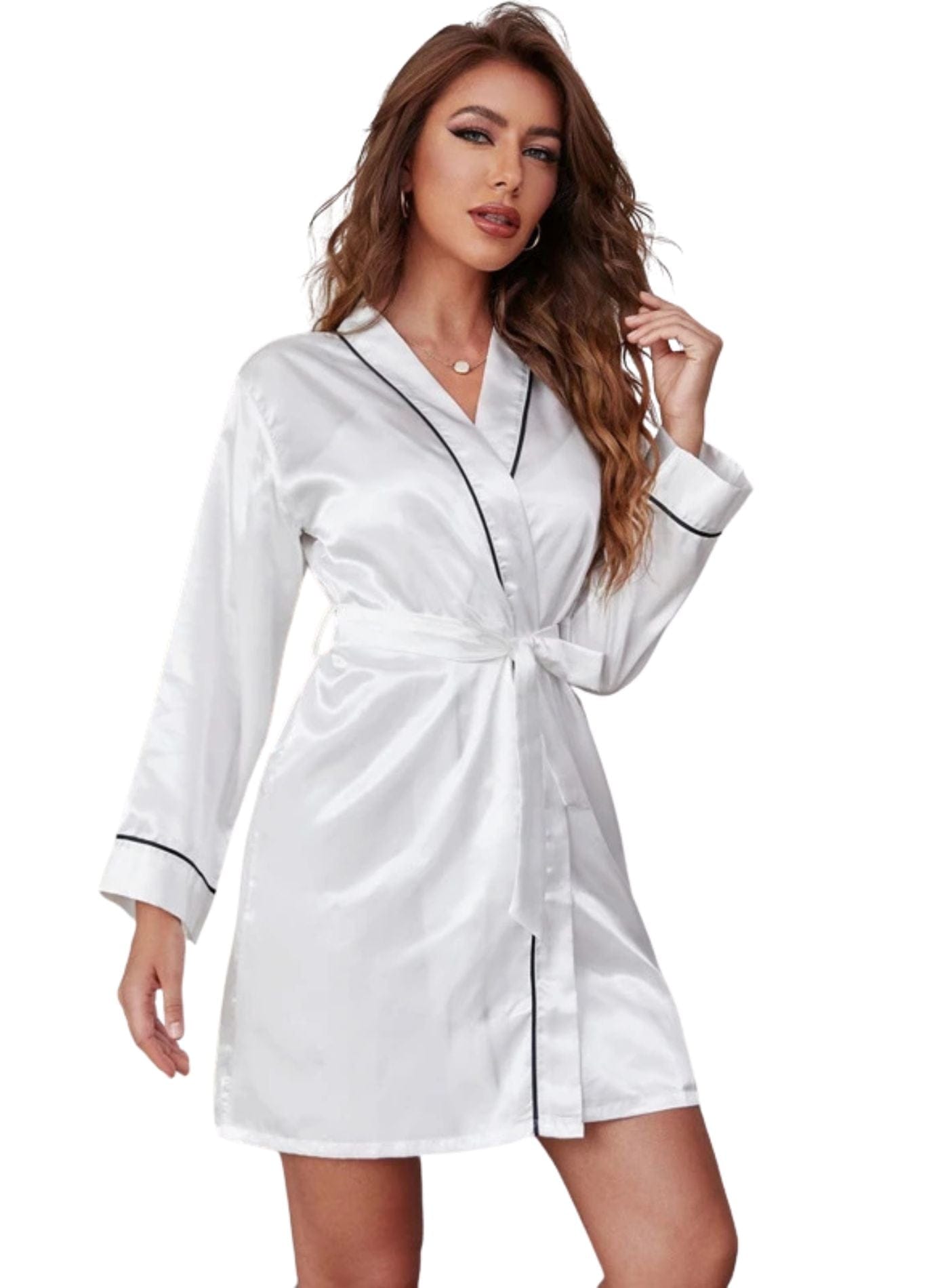 Peignoir Satiné | Peignoir d'Or Blanc / S