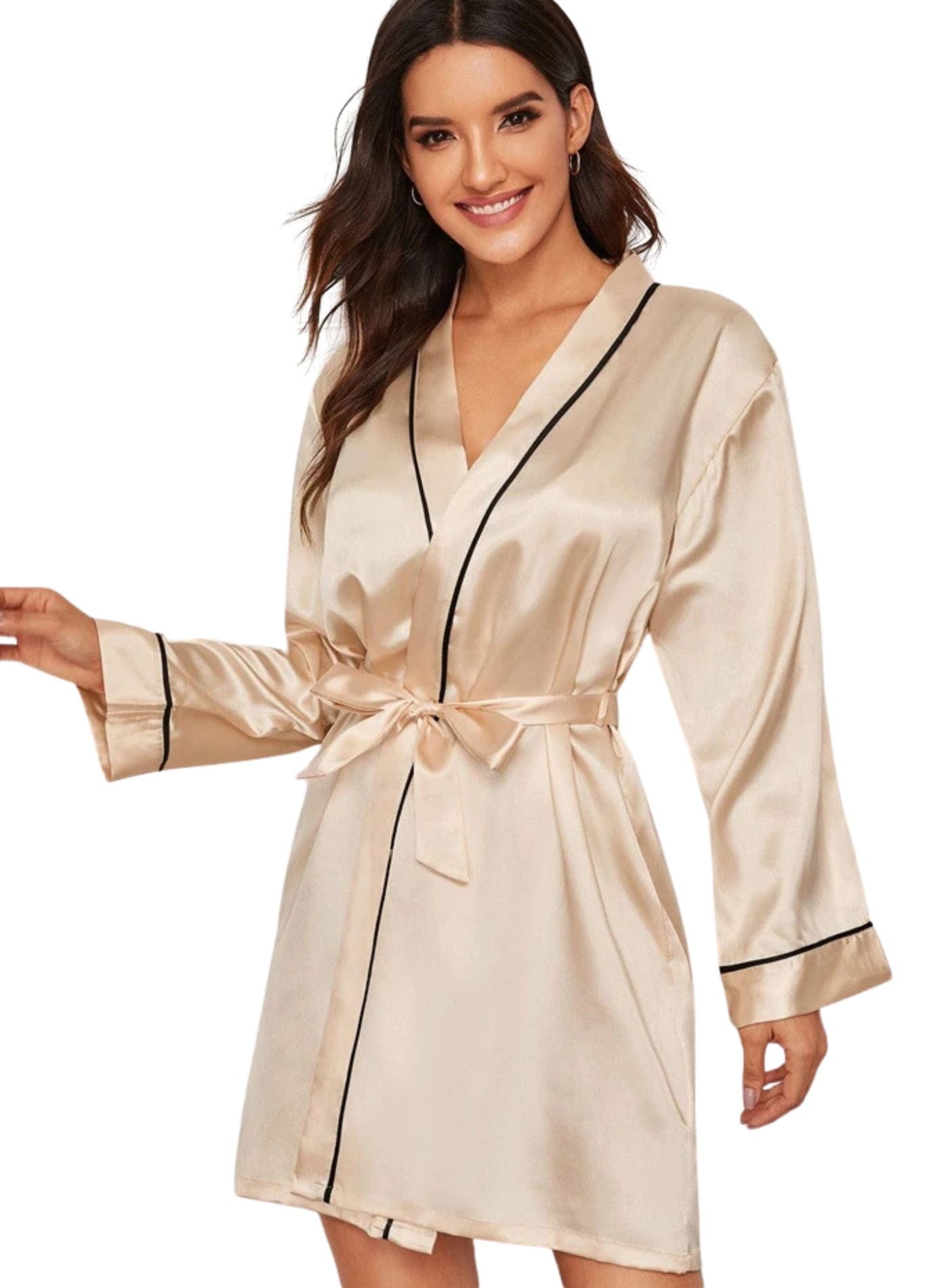 Peignoir Satiné | Peignoir d'Or Champagne / S