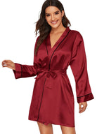Peignoir Satiné | Peignoir d'Or Rouge / S