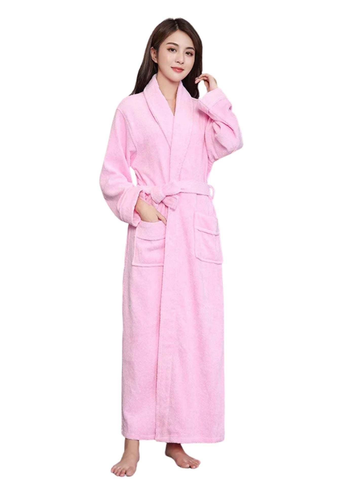 Peignoir Serviette Femme | Peignoir d'Or Rose / 2XL