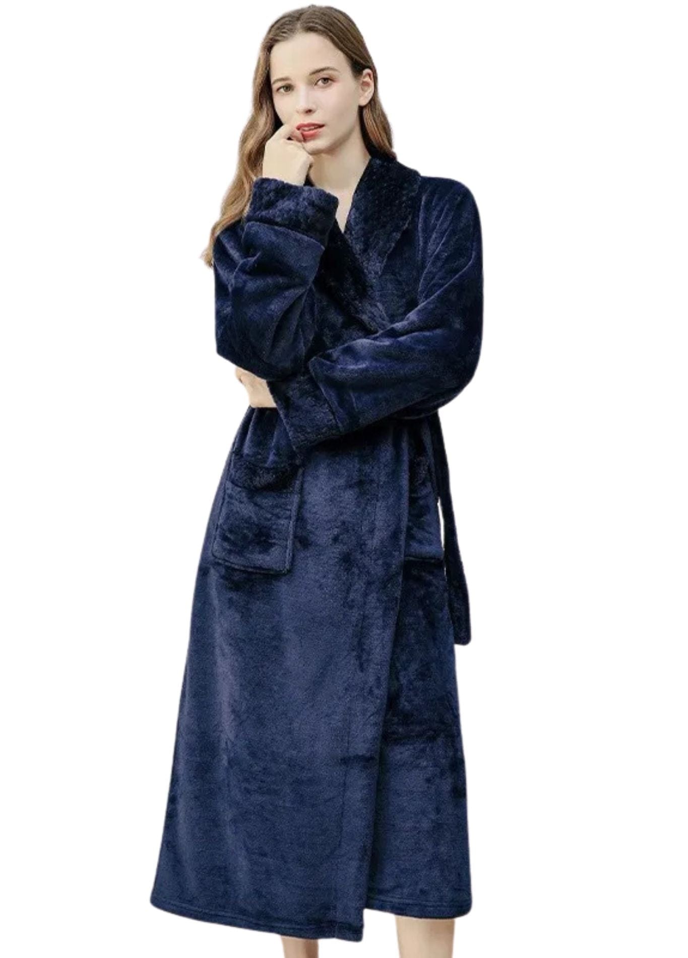 Peignoir Velours Femme | Peignoir d'Or Bleu Marine / M