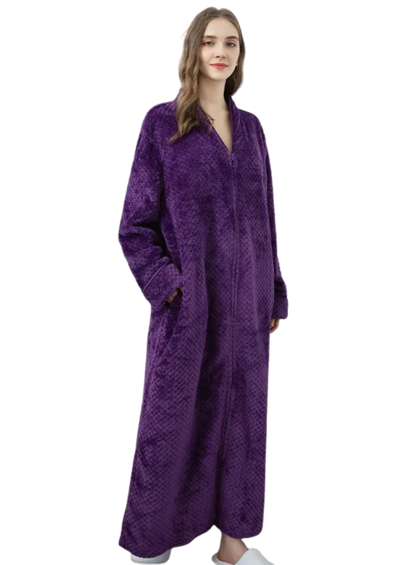 Peignoir Zippé Femme | Peignoir d'Or M / Violet