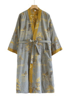 Veste Kimono homme | Peignoir d'Or Gris Sakura Doré / M