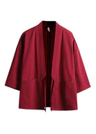 Veste Kimono Noir Homme | Peignoir d'Or M / Rouge