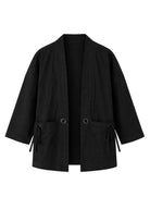 Veste Kimono Noir | Peignoir d'Or